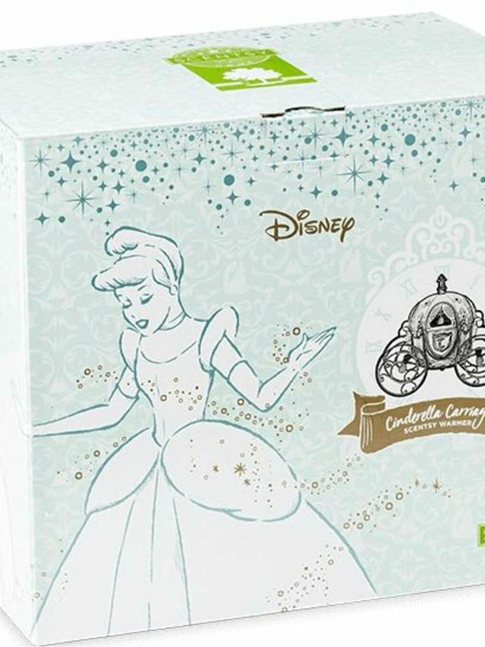 Disney Cinderella Carriage Box - Light Teal & Gold Accents